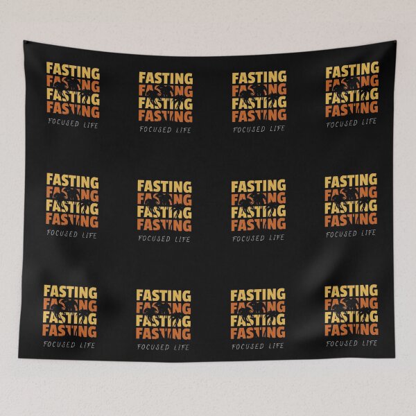 Item preview, Fasting Focused Life-Black Background designed and sold by Trendi61.