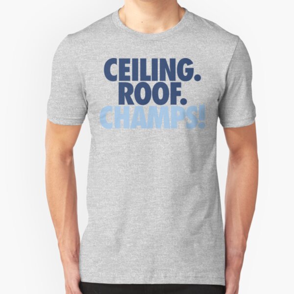 Ceiling. Roof. Champs! (Dark Blue/Light Blue) Slim Fit T-Shirt