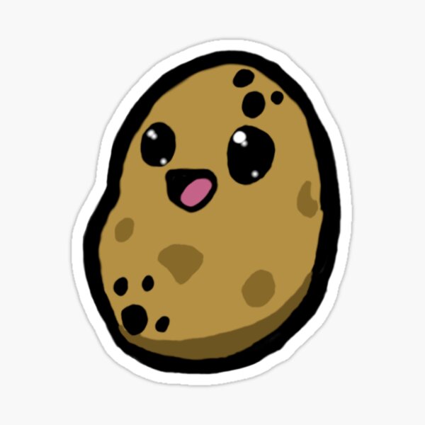 Cute Potato Sticker For Sale By Crystalaether Redbubble