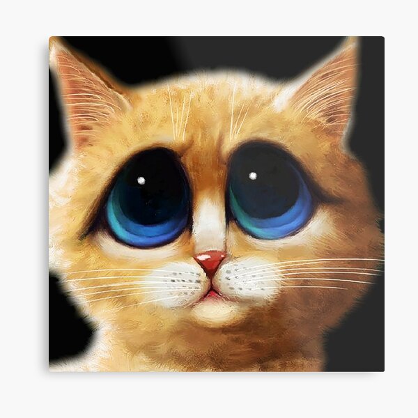 cat with big googly eyes is sad' Sticker
