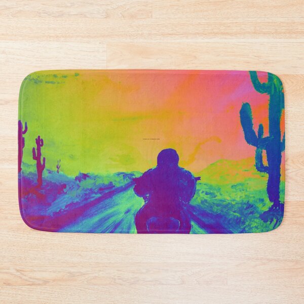 Item preview, Driving on a motorcycle in the sunset with cactus on the road designed and sold by sweetees4u.