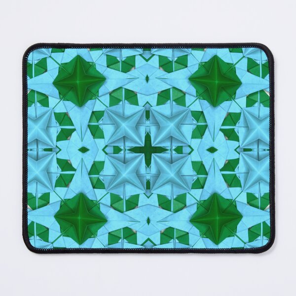 Item preview, Origami stars pattern, green and blue designed and sold by Meo Design.
