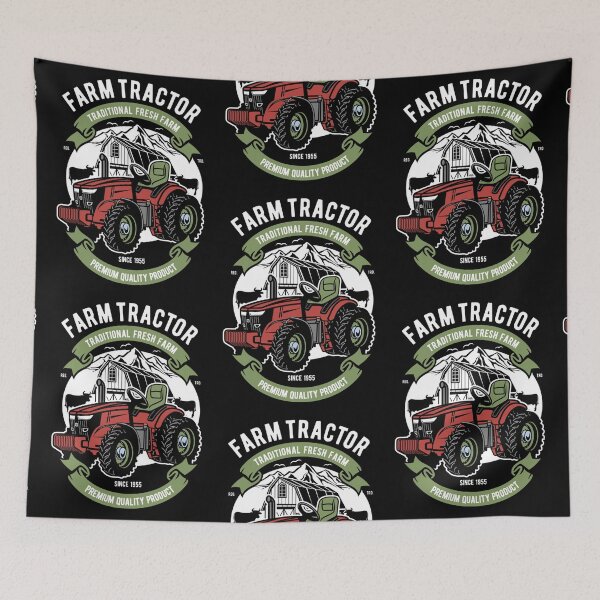 Item preview, Retro Farm Tractor Traditional Fresh Farm 1995 designed and sold by Deon Kunze.