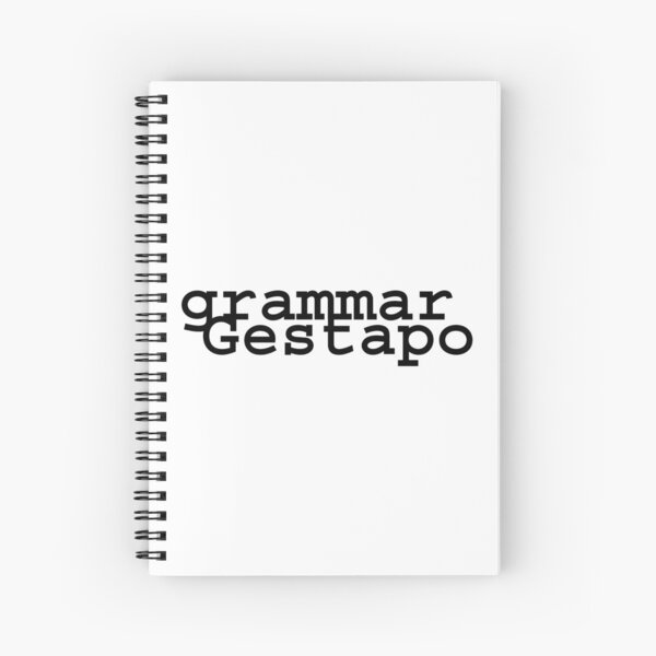 Vista previa del artículo con la obra «Gramática Gestapo», diseñado y vendido por edgy-tees.