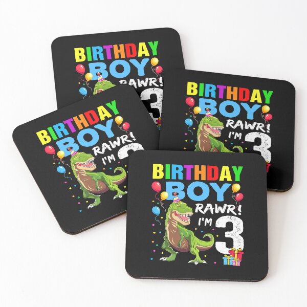 Item preview, Rawr Im 3 Birthday Boy Kids 3 Year Old 3rd Birthday Boy T Rex Dinosaur designed and sold by HugheDemeyer.