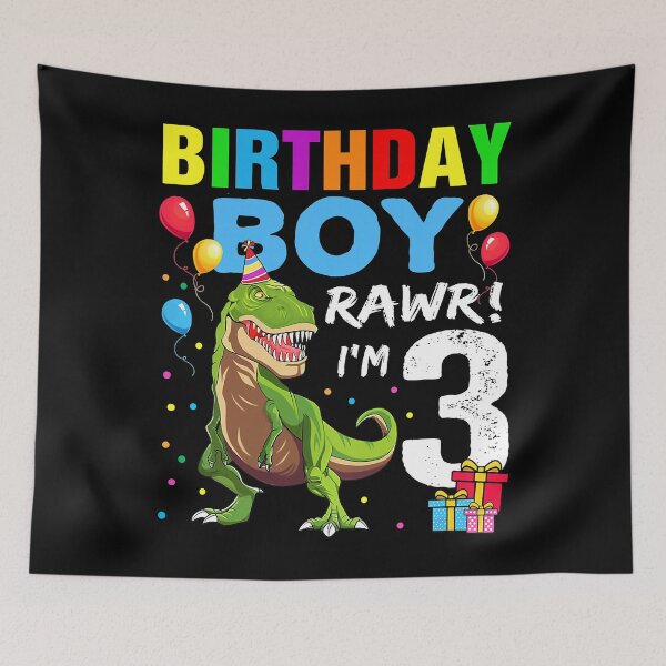 Item preview, Rawr Im 3 Birthday Boy Kids 3 Year Old 3rd Birthday Boy T Rex Dinosaur designed and sold by HugheDemeyer.