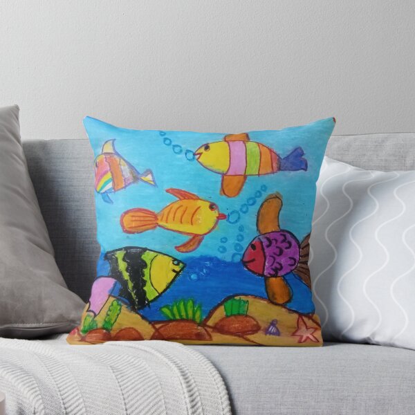 Item preview, Colorful Fish Tank (Kid's Art) designed and sold by DHAMMISTYLES.
