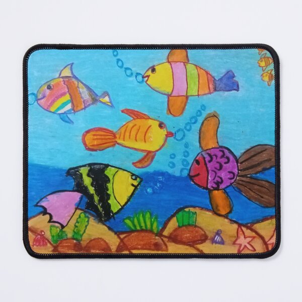 Item preview, Colorful Fish Tank (Kid's Art) designed and sold by DHAMMISTYLES.