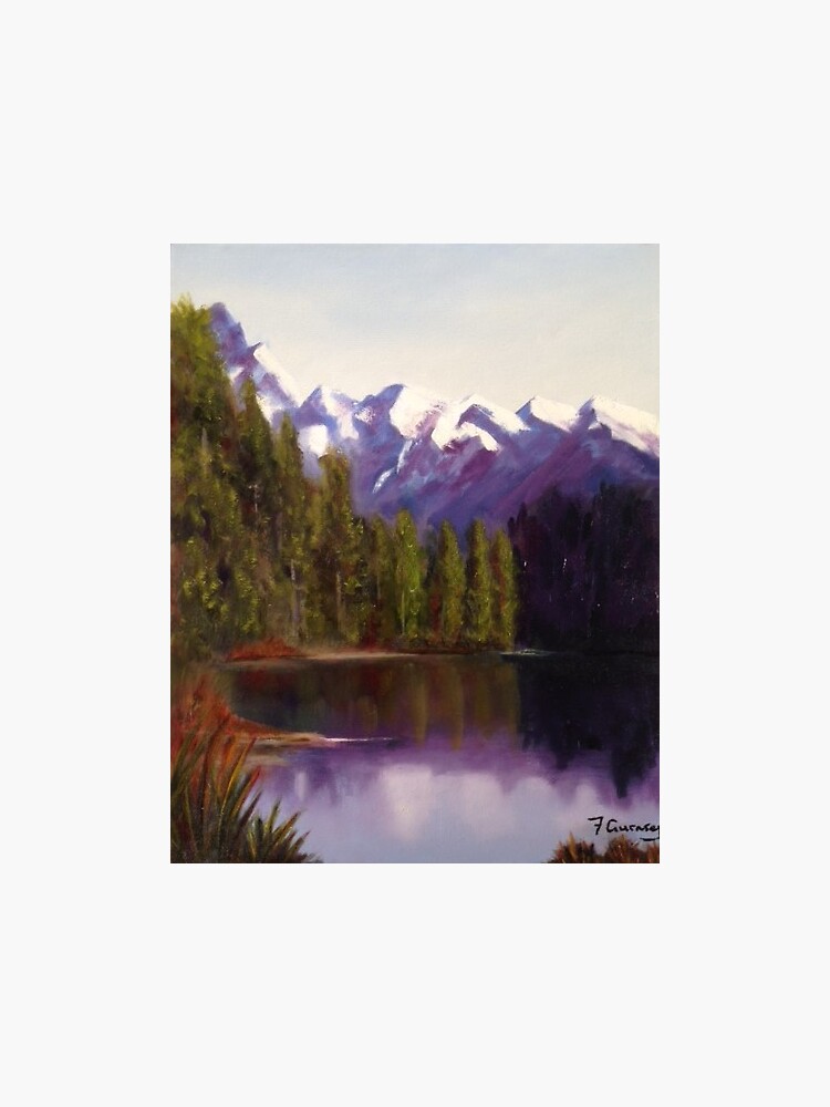 Thumbnail 3 of 3, Sticker, Lake Motutapu designed and sold by fionagurnsey.