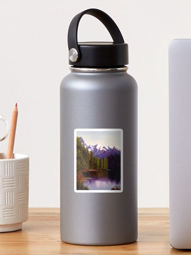 Thumbnail 1 of 3, Sticker, Lake Motutapu designed and sold by fionagurnsey.