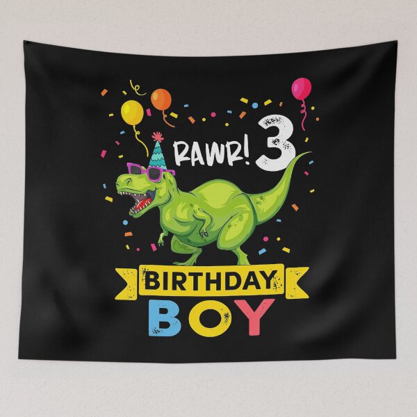 Item preview, Rawr Im 3 Birthday Boy Kids 3 Year Old 3rd Birthday Boy T Rex Dinosaur designed and sold by HugheDemeyer.