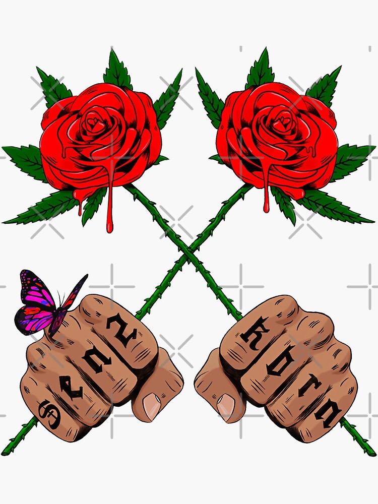 "Eladio Carrion Merch Eladio Carrion Sauce Boyz Rose" Sticker by