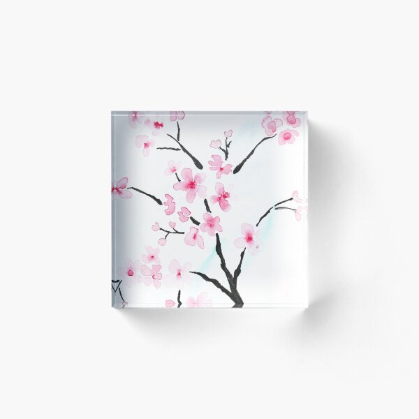 Sakura branch Acrylic Block