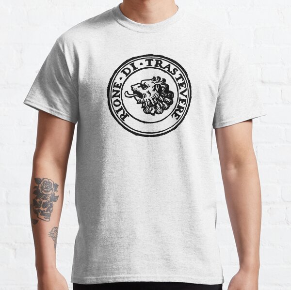 Next Stop Rione Trastevere Black Text Classic T-Shirt