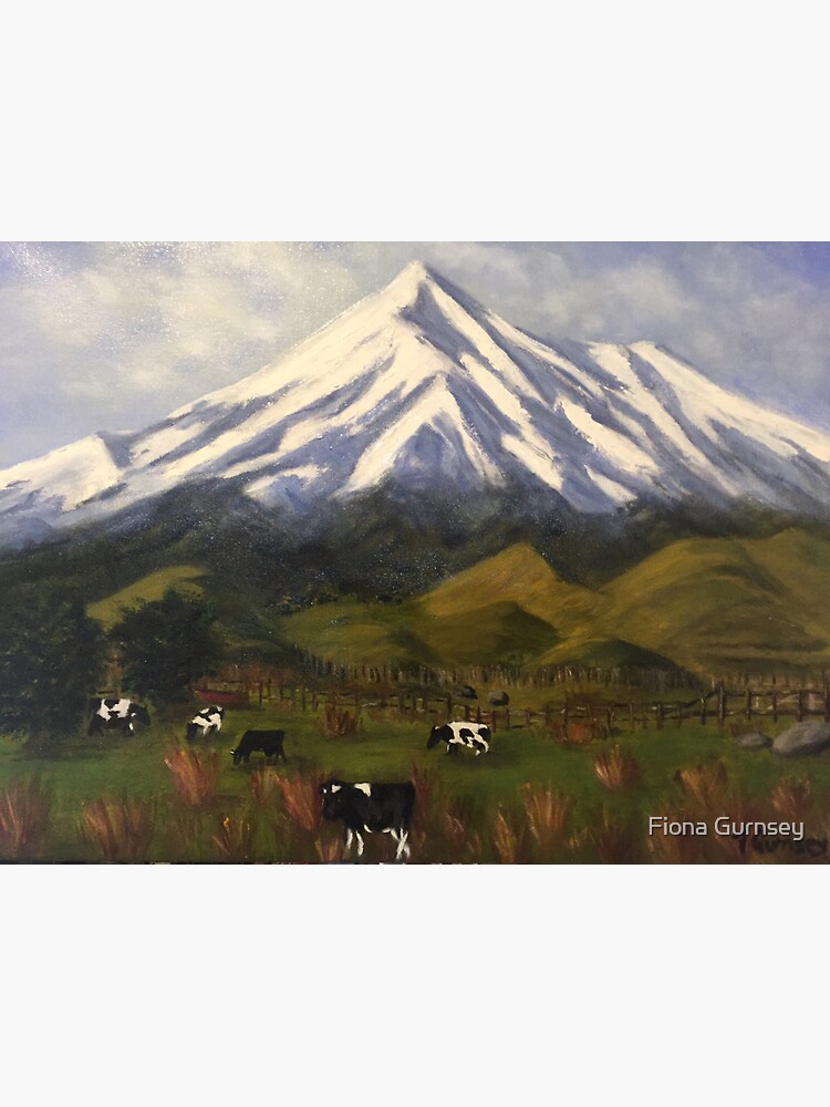Thumbnail 3 of 3, Sticker, Mt Taranaki designed and sold by fionagurnsey.
