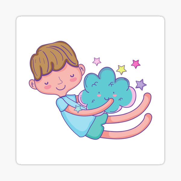 Little Boy Sweet Dreams Sticker