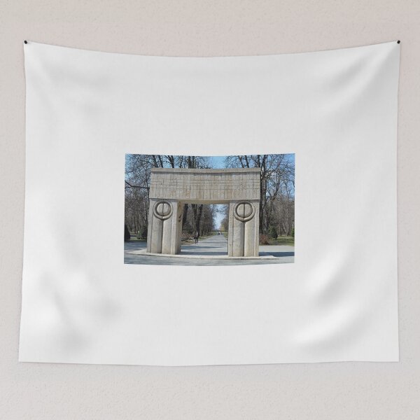 Item preview, TARGU JIU, ROMANIA - MARCH 15 2017 - Gate of the Kiss. (translation: Poarta Sarutului) It is a stone sculpture made by Constantin Brancusi. It's locateted in Targu Jiu, Romania. designed and sold by oanaunciuleanu.