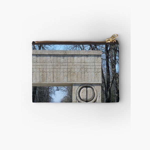 Item preview, TARGU JIU, ROMANIA - MARCH 15 2017 - Gate of the Kiss. (translation: Poarta Sarutului) It is a stone sculpture made by Constantin Brancusi. It's locateted in Targu Jiu, Romania. designed and sold by oanaunciuleanu.
