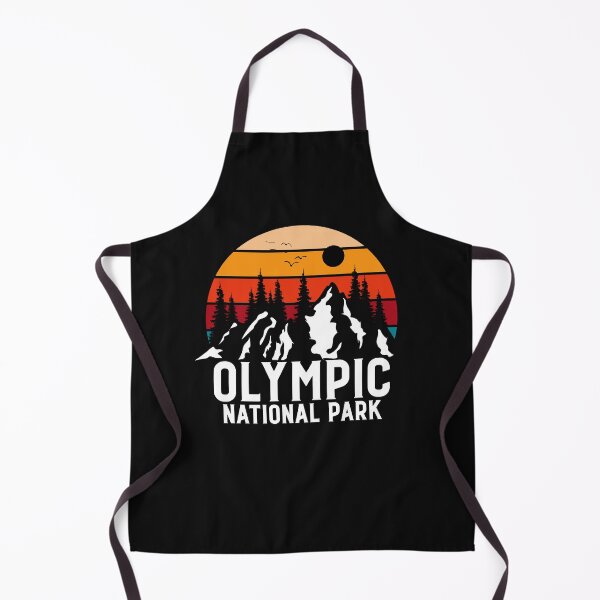 Item preview, Olympic National Park Retro Sunset Mountains Design designed and sold by zenbition.