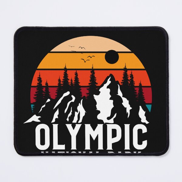 Item preview, Olympic National Park Retro Sunset Mountains Design designed and sold by zenbition.