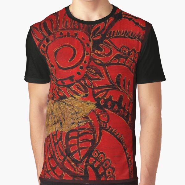 Red Imprint Graphic T-Shirt