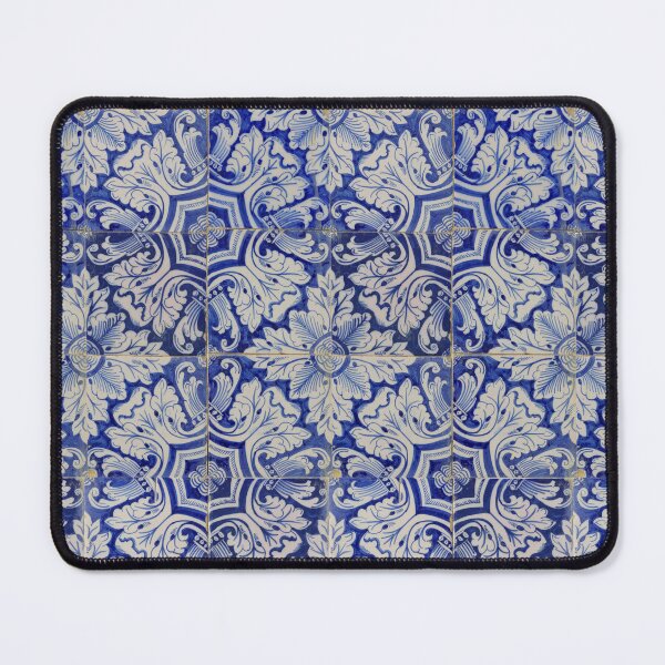 Item preview, Blue & White Mediterranean Vintage Floral Pattern designed and sold by idovedesign.