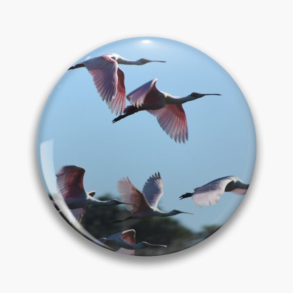 Item preview, Roseate Spoonbills in Flight  designed and sold by desdemona47.