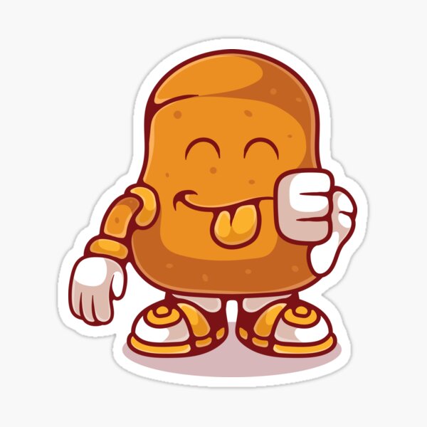 Funny Potato Art Sticker For Sale By Milkygmail Redbubble