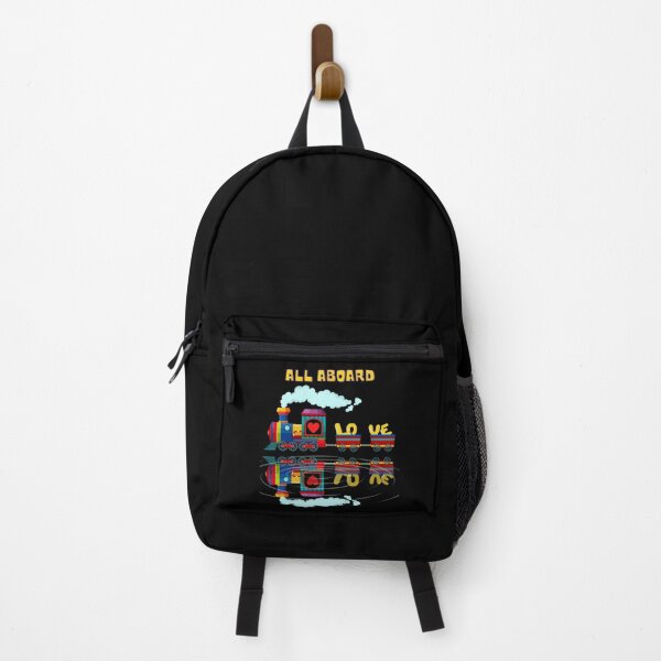 Item preview, All Aboard Multi Color Retro Love Train Reflection Yellow Letters Graphic designed and sold by podguy.