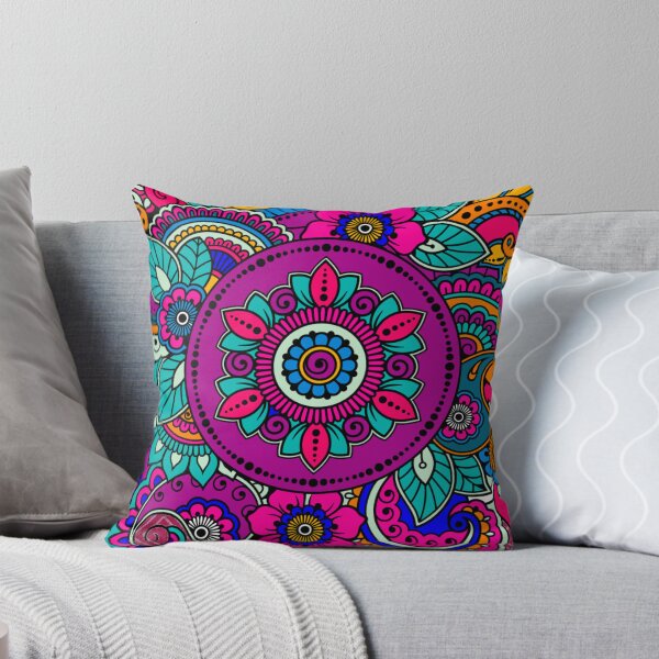 Item preview, Mandala colorful red pink deep blue green designed and sold by MamaMiaomiao.