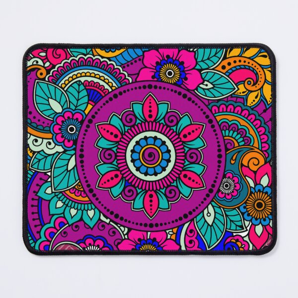 Item preview, Mandala colorful red pink deep blue green designed and sold by MamaMiaomiao.