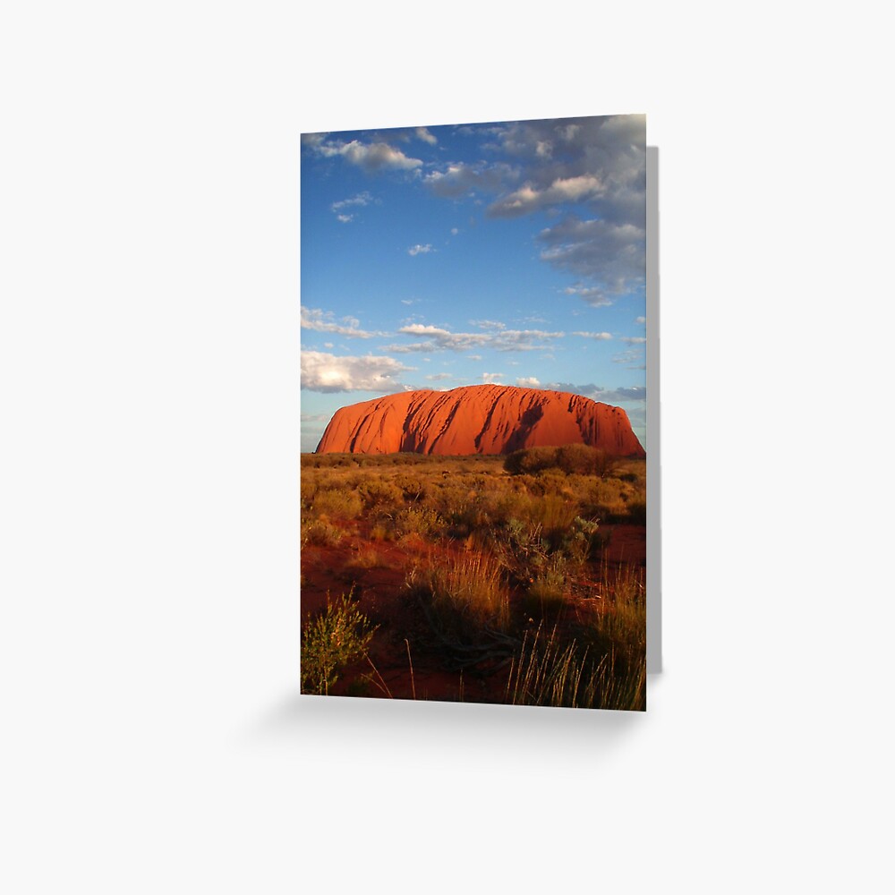 Ayers Rock Uluru Australia Greeting Card By Westgoeseast Redbubble