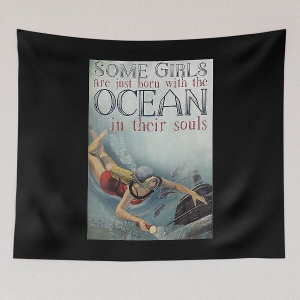 Item preview, Scuba Diving Girls Are Just Born With The Ocean designed and sold by TaryGambit95.