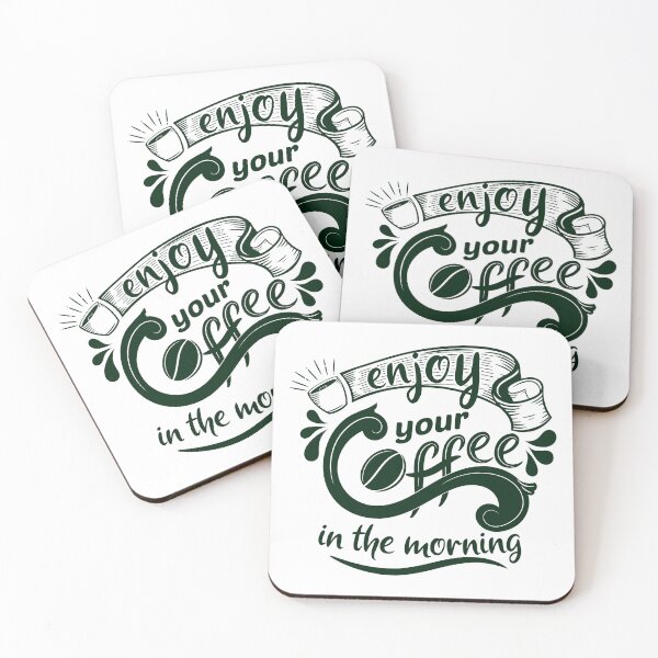 Item preview, Quote Enjoy With Coffee designed and sold by Milkygmail.