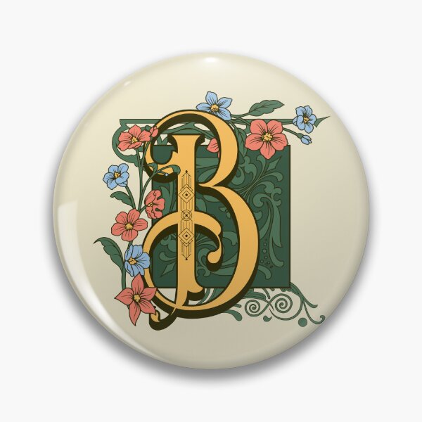 Item preview, Art Nouveau Letter B, Gold Monogram Ornament, Ornamental Letter B, Art Deco designed and sold by PROMEN Creativity.