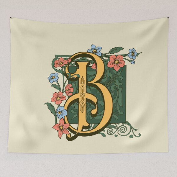 Item preview, Art Nouveau Letter B, Gold Monogram Ornament, Ornamental Letter B, Art Deco designed and sold by PROMEN Creativity.