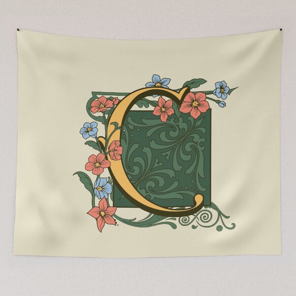 Item preview, Art Nouveau Letter C, Gold Monogram Ornament, Ornamental Letter C, Art Deco designed and sold by PROMEN Creativity.