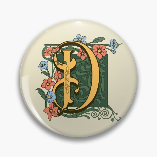 Item preview, Art Nouveau Letter D, Gold Monogram Ornament, Ornamental Letter D, Art Deco designed and sold by PROMEN Creativity.