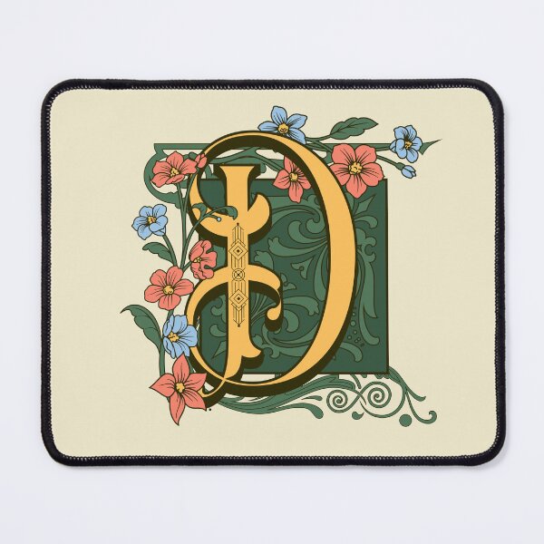 Item preview, Art Nouveau Letter D, Gold Monogram Ornament, Ornamental Letter D, Art Deco designed and sold by PROMEN Creativity.