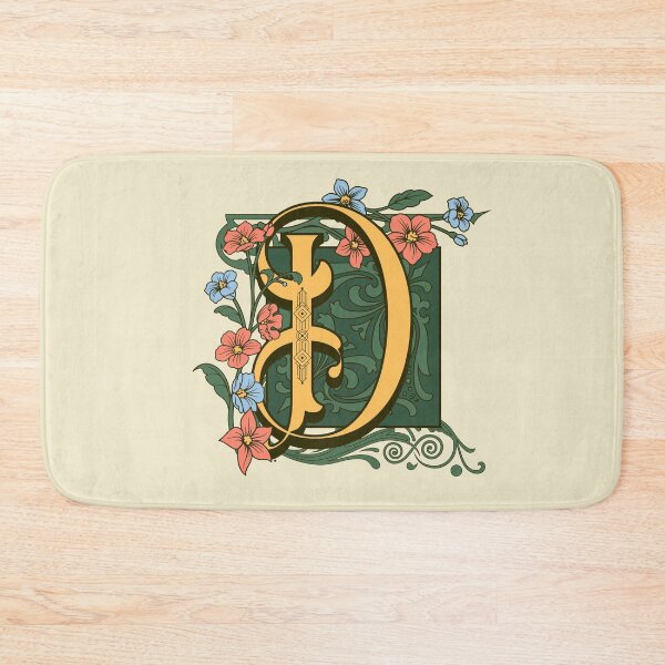 Item preview, Art Nouveau Letter D, Gold Monogram Ornament, Ornamental Letter D, Art Deco designed and sold by PROMEN Creativity.