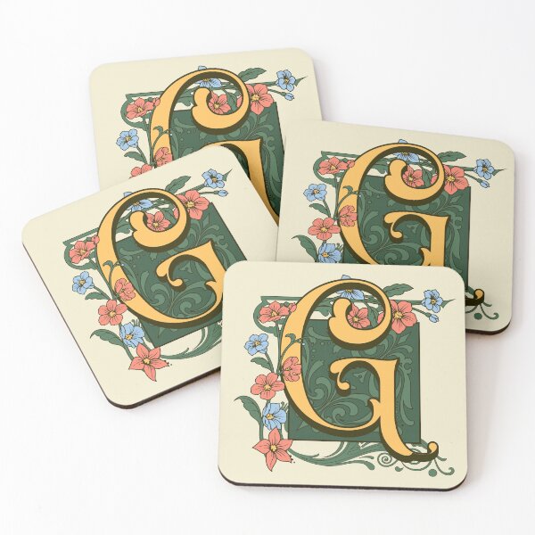 Item preview, Art Nouveau Letter G, Gold Monogram Ornament, Ornamental Letter G, Art Deco designed and sold by PROMEN Creativity.