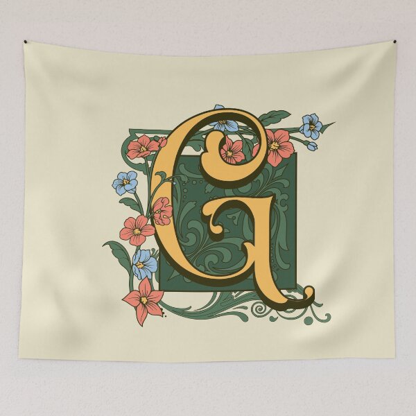 Item preview, Art Nouveau Letter G, Gold Monogram Ornament, Ornamental Letter G, Art Deco designed and sold by PROMEN Creativity.