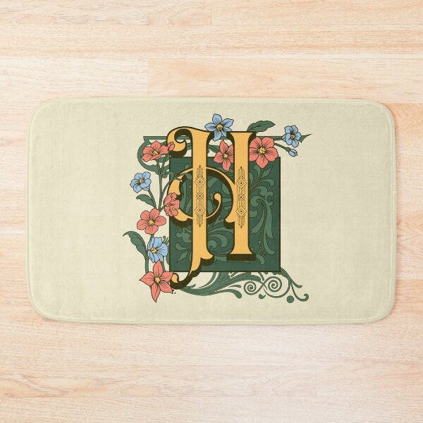 Item preview, Art Nouveau Letter H, Gold Monogram Ornament, Ornamental Letter H, Art Deco designed and sold by PROMEN Creativity.