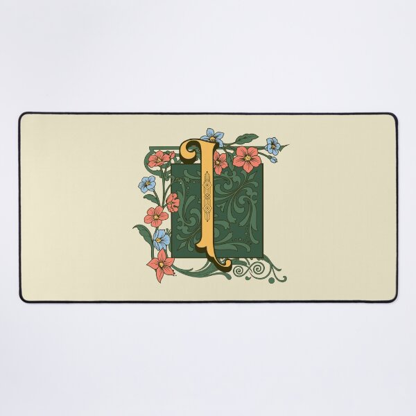 Item preview, Art Nouveau Letter I, Gold Monogram Ornament, Ornamental Letter I, Art Deco designed and sold by PROMEN Creativity.