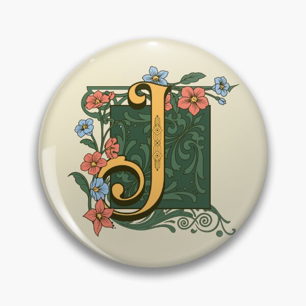 Item preview, Art Nouveau Letter J, Gold Monogram Ornament, Ornamental Letter J, Art Deco designed and sold by PROMEN Creativity.