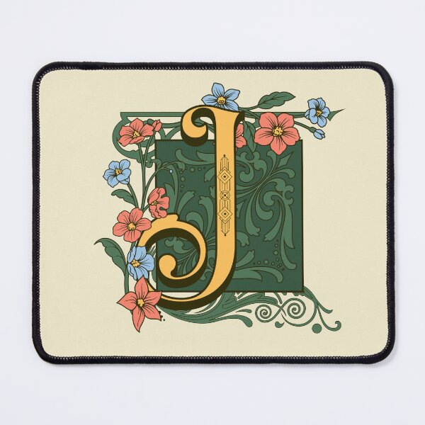 Item preview, Art Nouveau Letter J, Gold Monogram Ornament, Ornamental Letter J, Art Deco designed and sold by PROMEN Creativity.