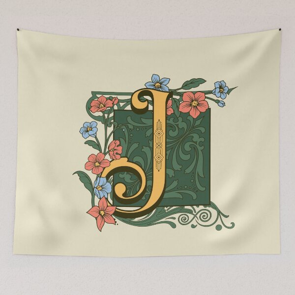 Item preview, Art Nouveau Letter J, Gold Monogram Ornament, Ornamental Letter J, Art Deco designed and sold by PROMEN Creativity.