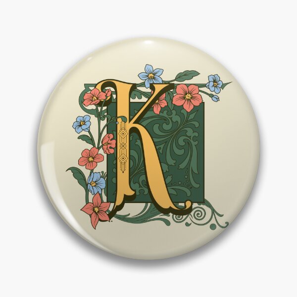 Item preview, Art Nouveau Letter K, Gold Monogram Ornament, Ornamental Letter K, Art Deco designed and sold by PROMEN Creativity.