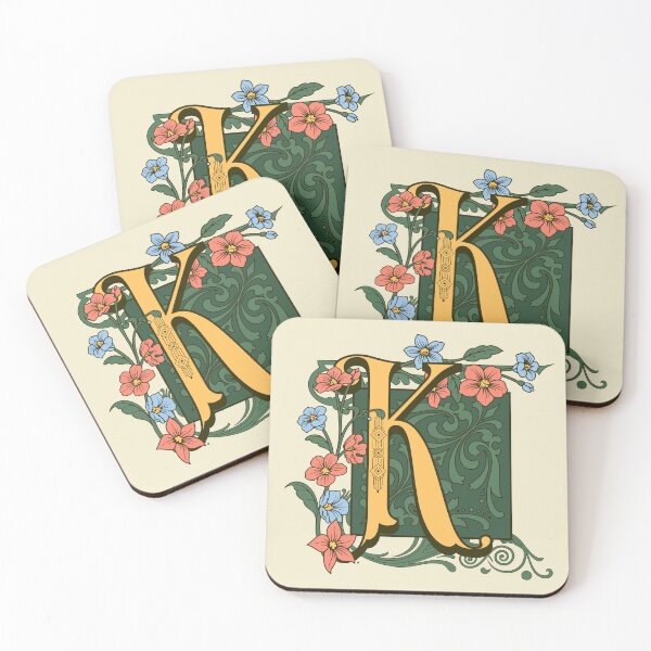 Item preview, Art Nouveau Letter K, Gold Monogram Ornament, Ornamental Letter K, Art Deco designed and sold by PROMEN Creativity.