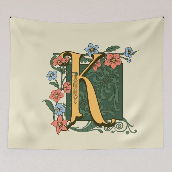 Item preview, Art Nouveau Letter K, Gold Monogram Ornament, Ornamental Letter K, Art Deco designed and sold by PROMEN Creativity.